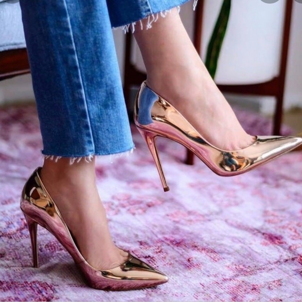 Aldo Rose Gold 'Stressy' Pointed Toe Heels- size 9